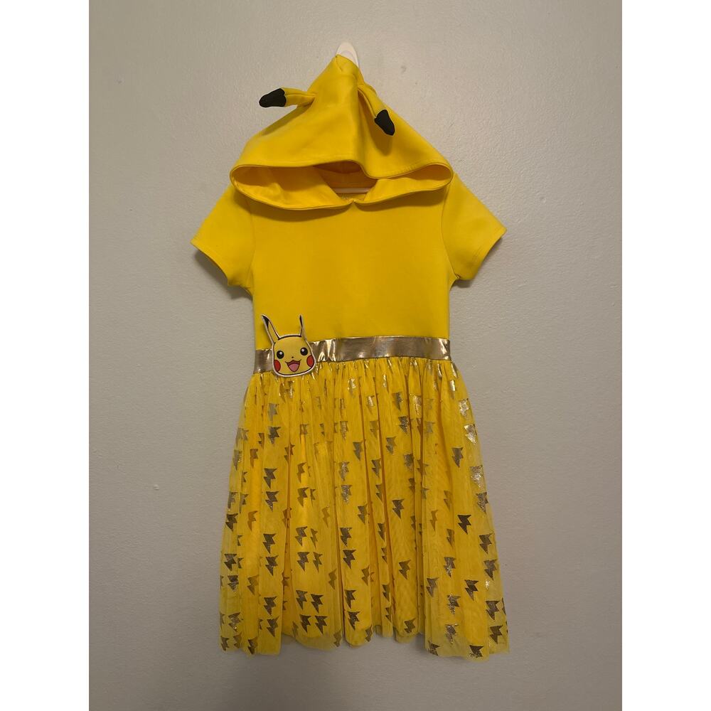 Pokemon Pikachu Costume Dress w/ Hood - Girls 7/8